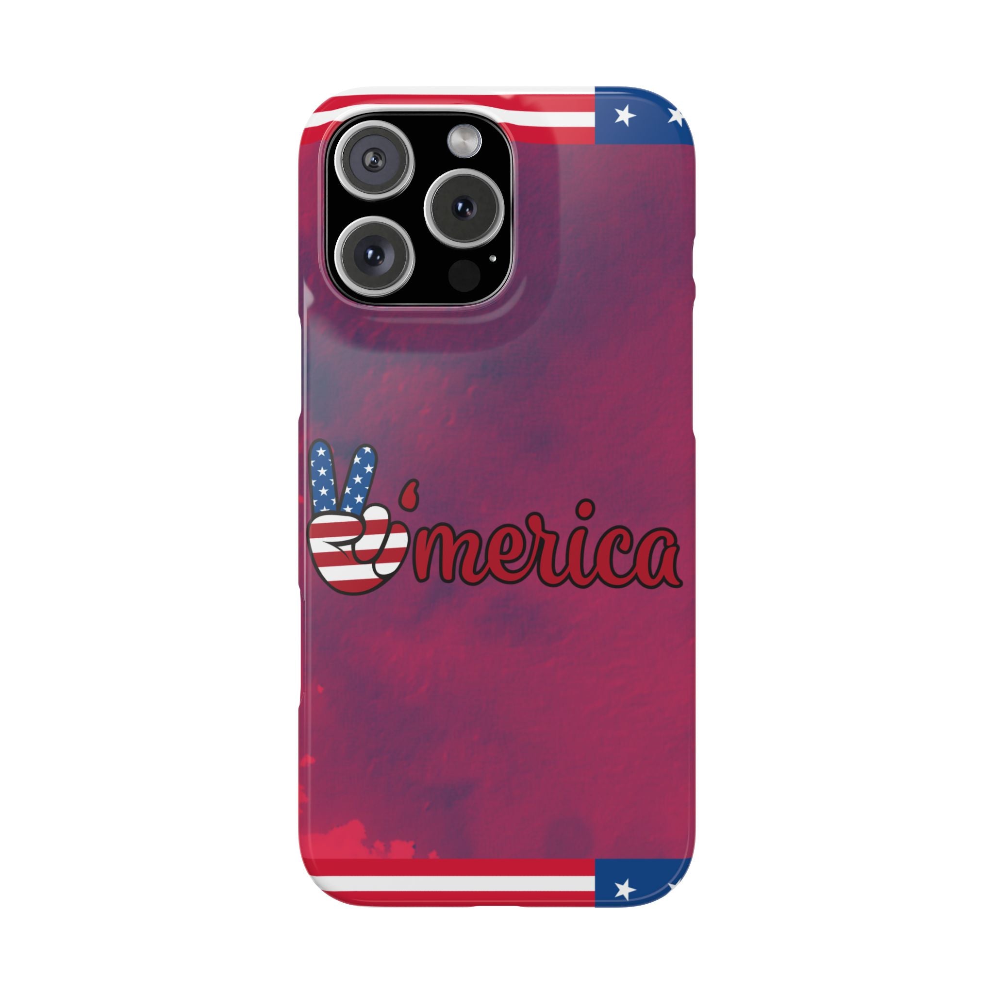 America Victory Phone Case – USA Flag Colors Aesthetic iPhone Cover | YOMNIQ