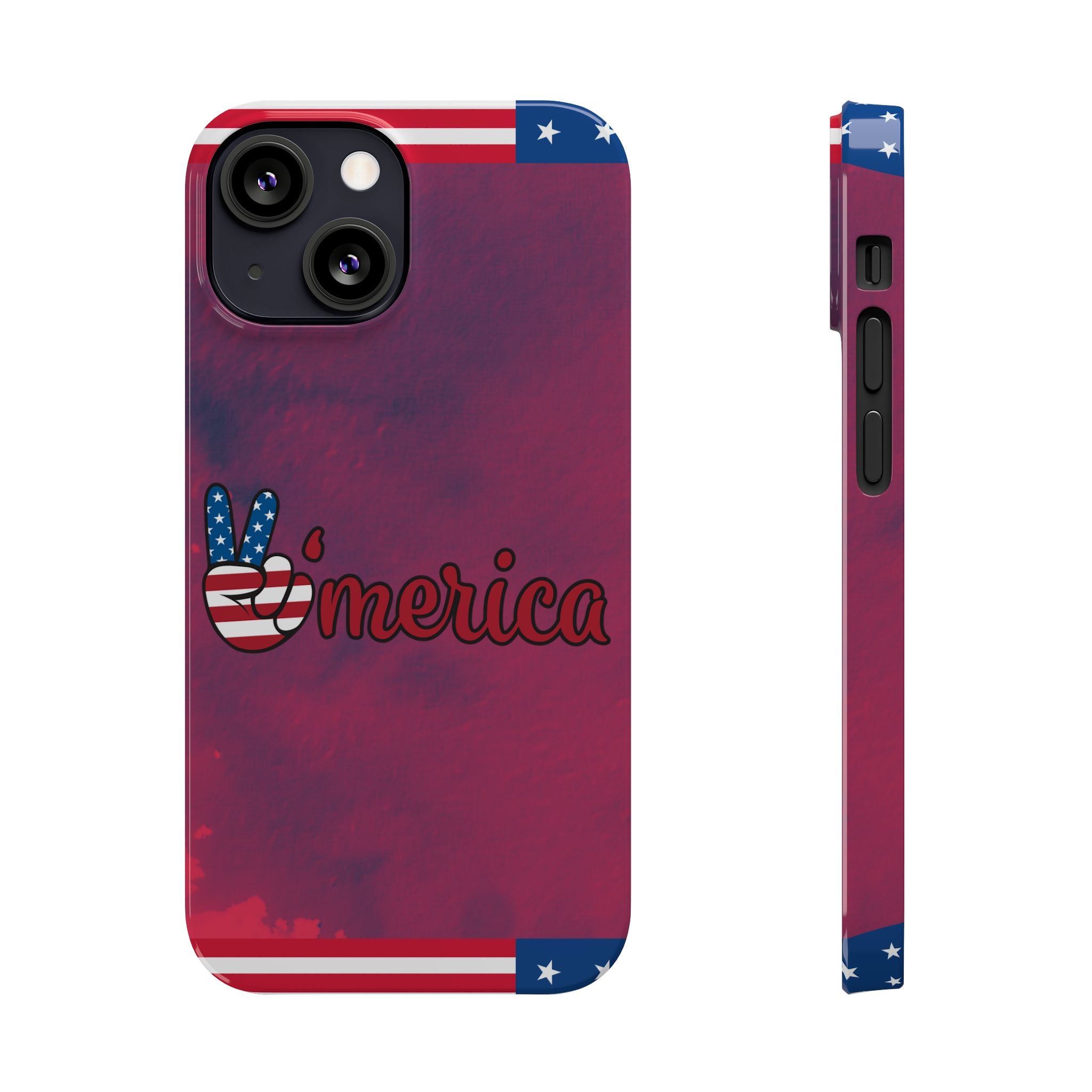 America Victory Phone Case – USA Flag Colors Aesthetic iPhone Cover | YOMNIQ