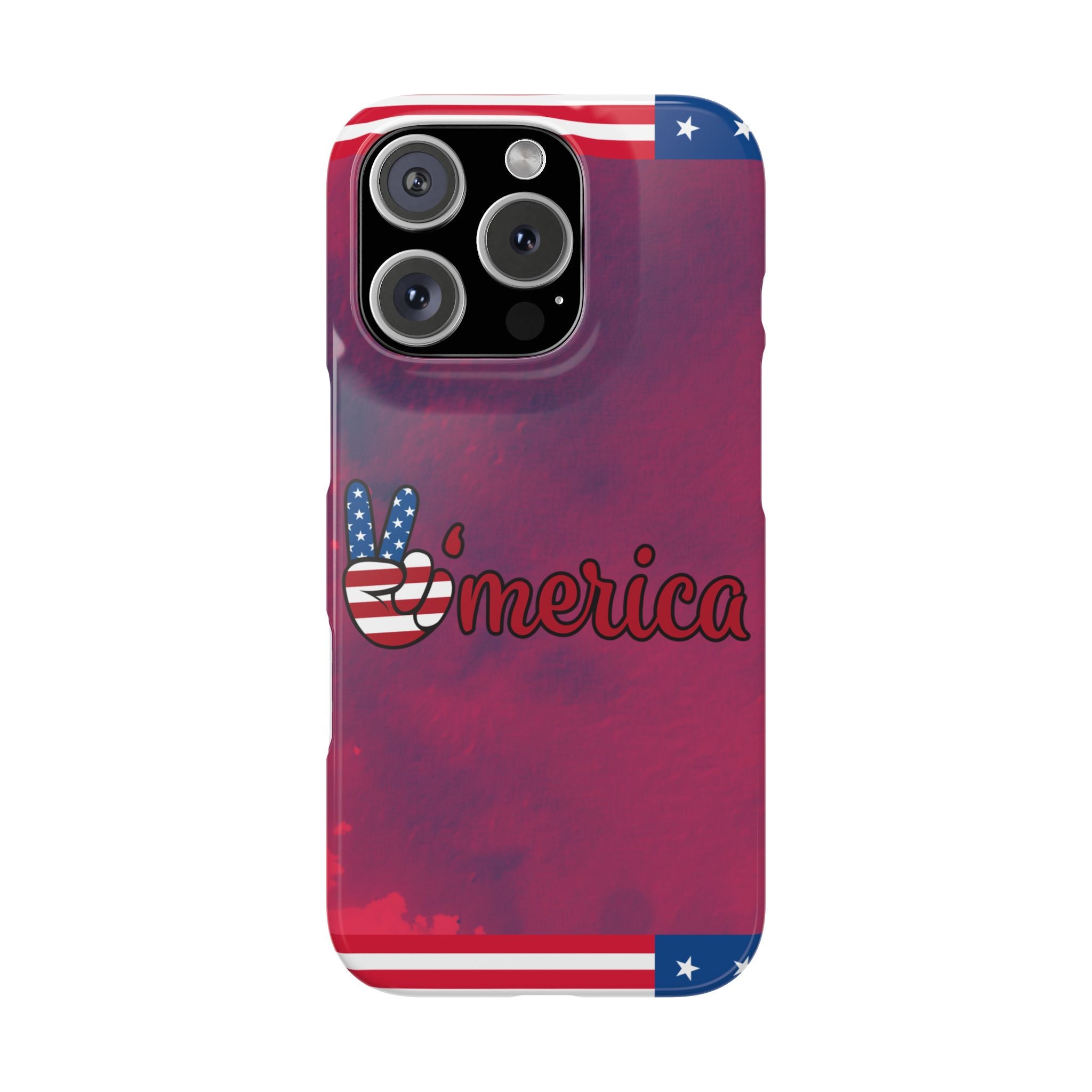 America Victory Phone Case – USA Flag Colors Aesthetic iPhone Cover | YOMNIQ