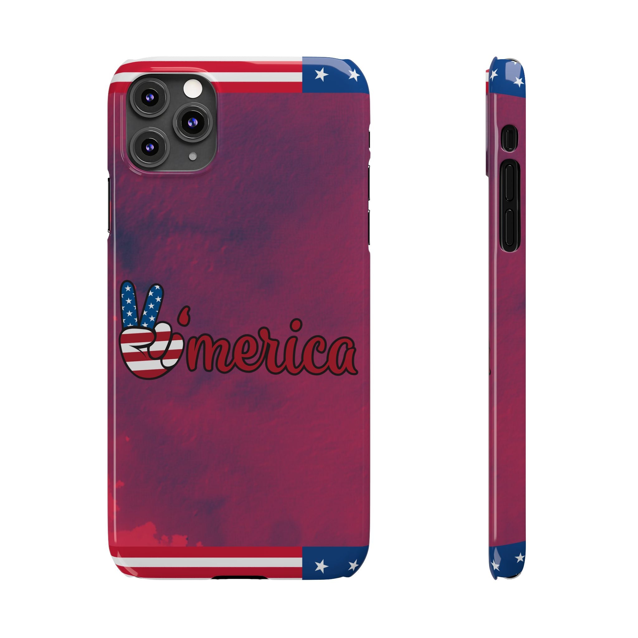 America Victory Phone Case – USA Flag Colors Aesthetic iPhone Cover | YOMNIQ
