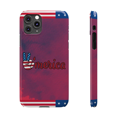 America Victory Phone Case – USA Flag Colors Aesthetic iPhone Cover | YOMNIQ