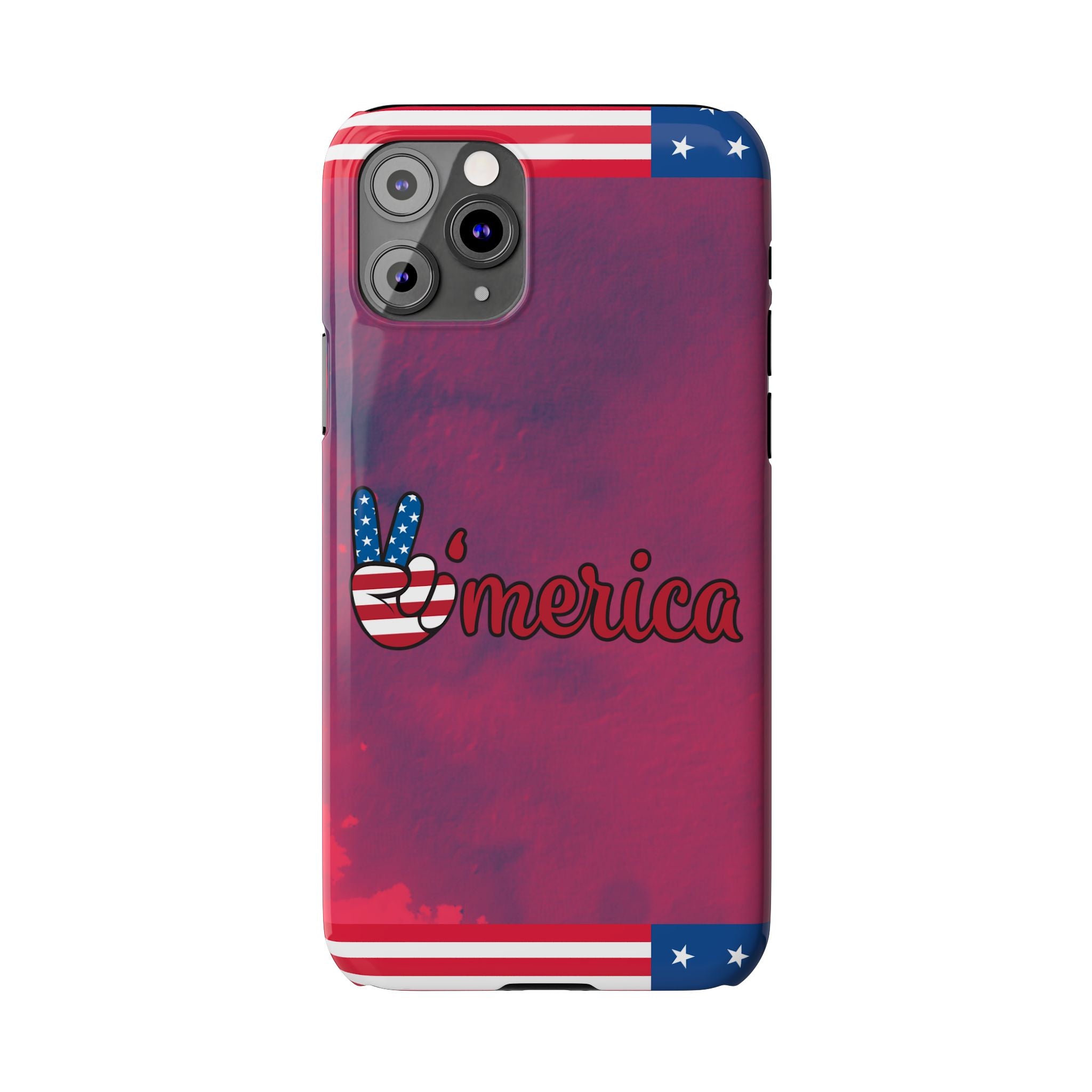 America Victory Phone Case – USA Flag Colors Aesthetic iPhone Cover | YOMNIQ
