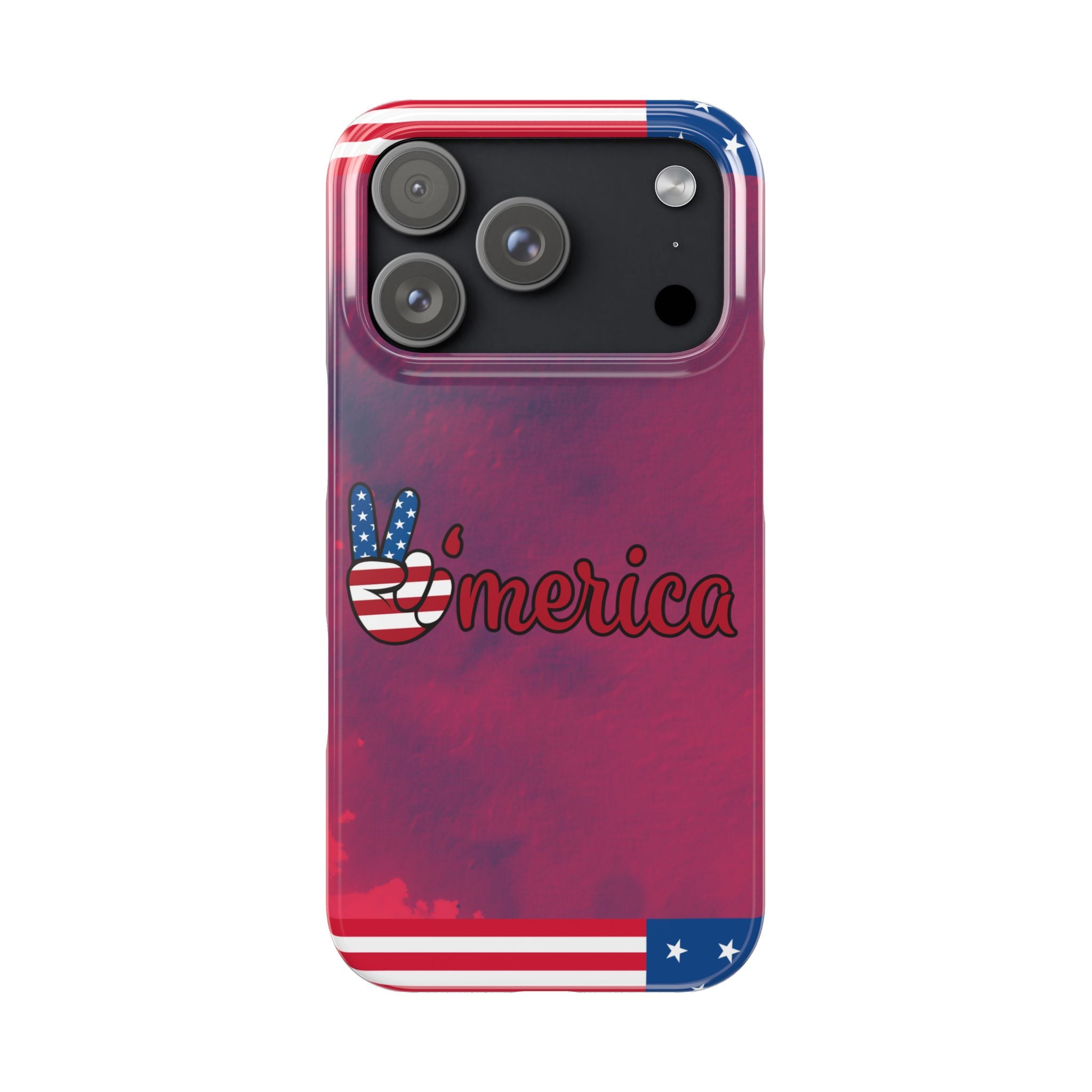 America Victory Phone Case – USA Flag Colors Aesthetic iPhone Cover | YOMNIQ
