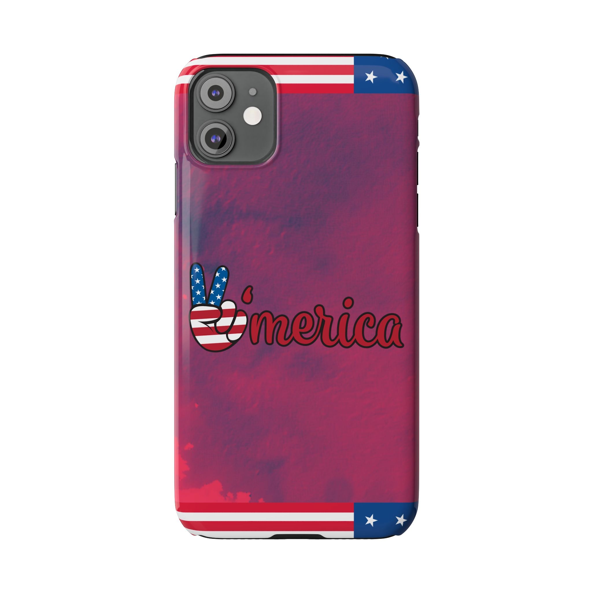 America Victory Phone Case – USA Flag Colors Aesthetic iPhone Cover | YOMNIQ