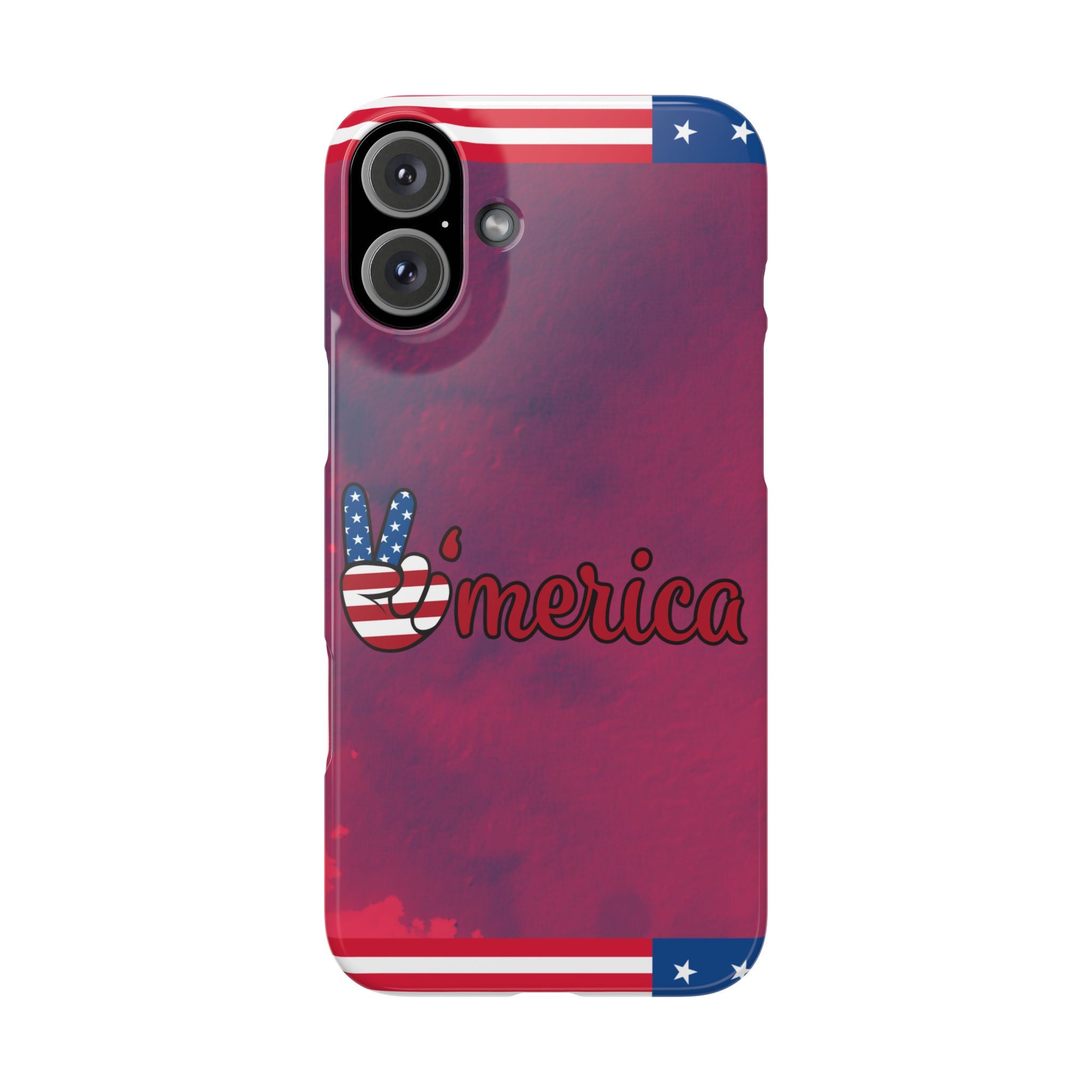 America Victory Phone Case – USA Flag Colors Aesthetic iPhone Cover | YOMNIQ