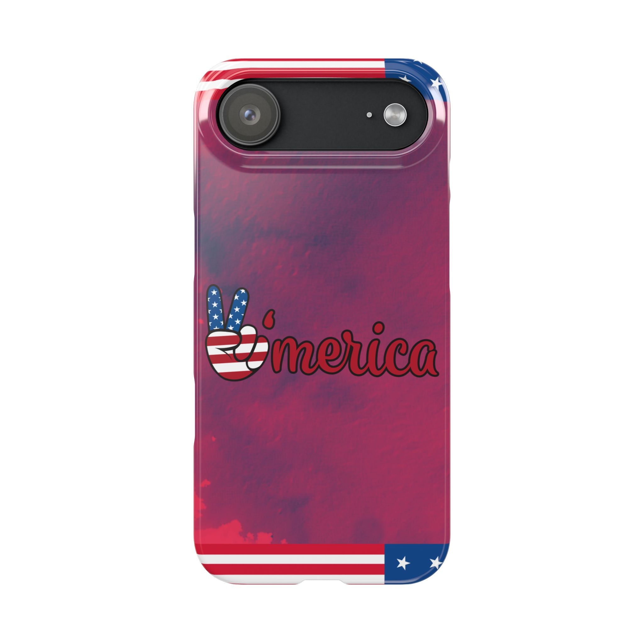 America Victory Phone Case – USA Flag Colors Aesthetic iPhone Cover | YOMNIQ