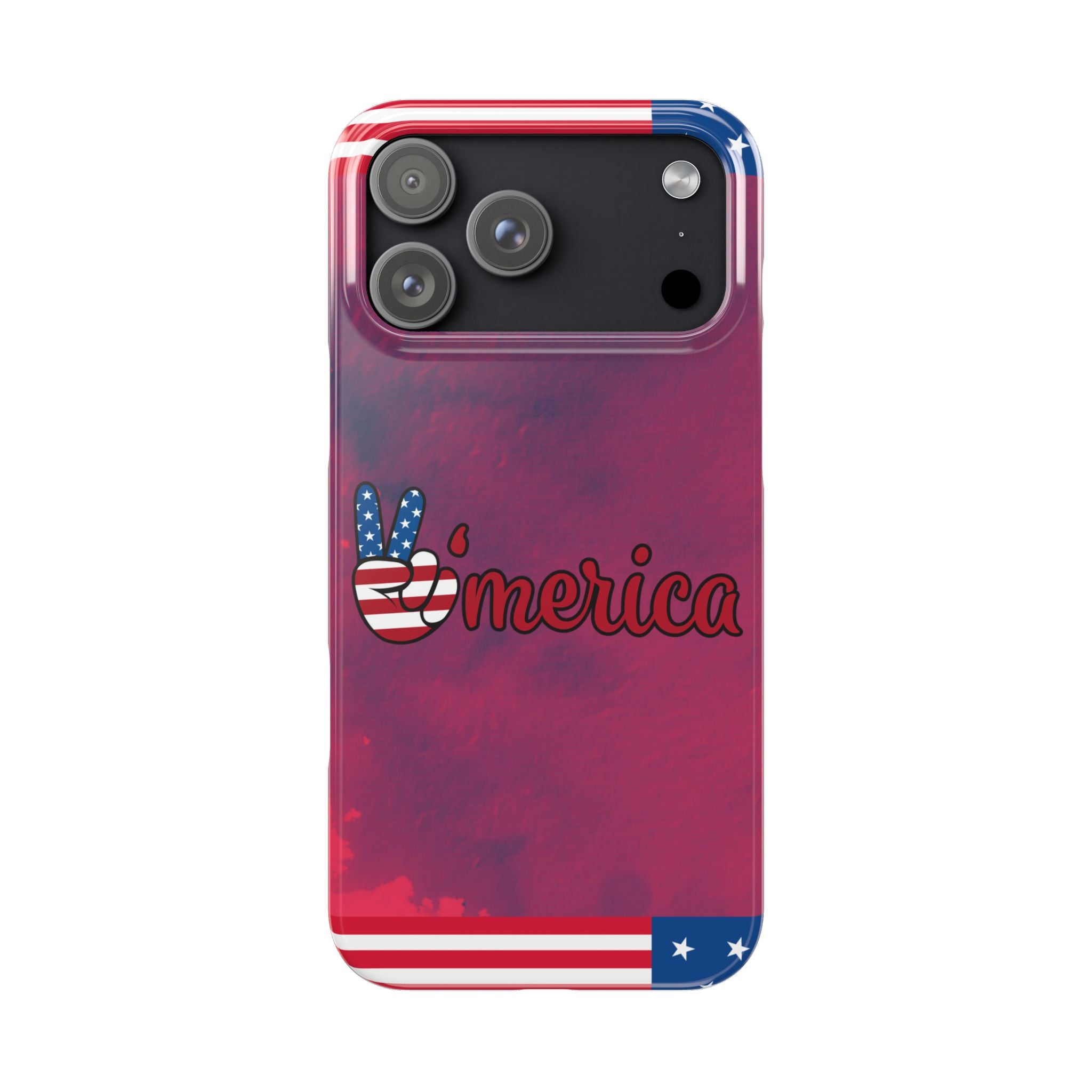 America Victory Phone Case – USA Flag Colors Aesthetic iPhone Cover | YOMNIQ