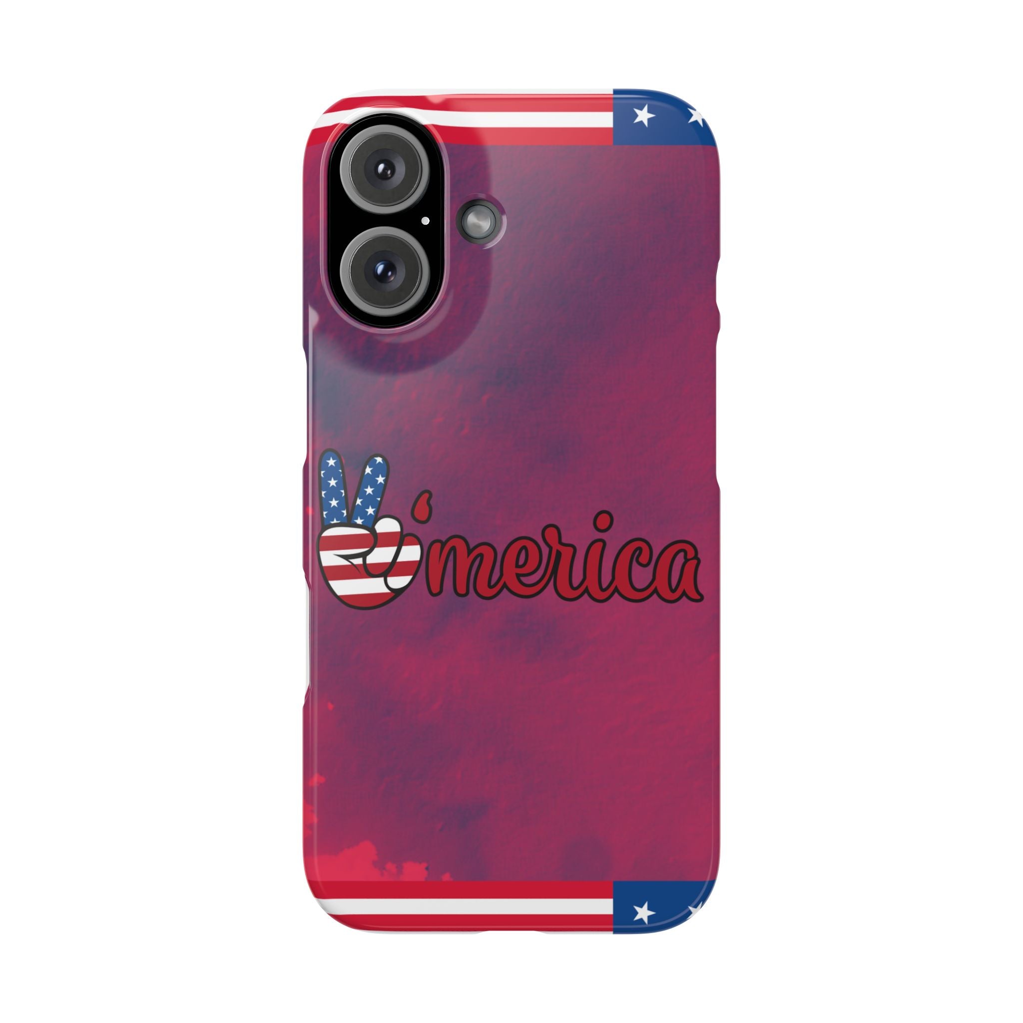 America Victory Phone Case – USA Flag Colors Aesthetic iPhone Cover | YOMNIQ